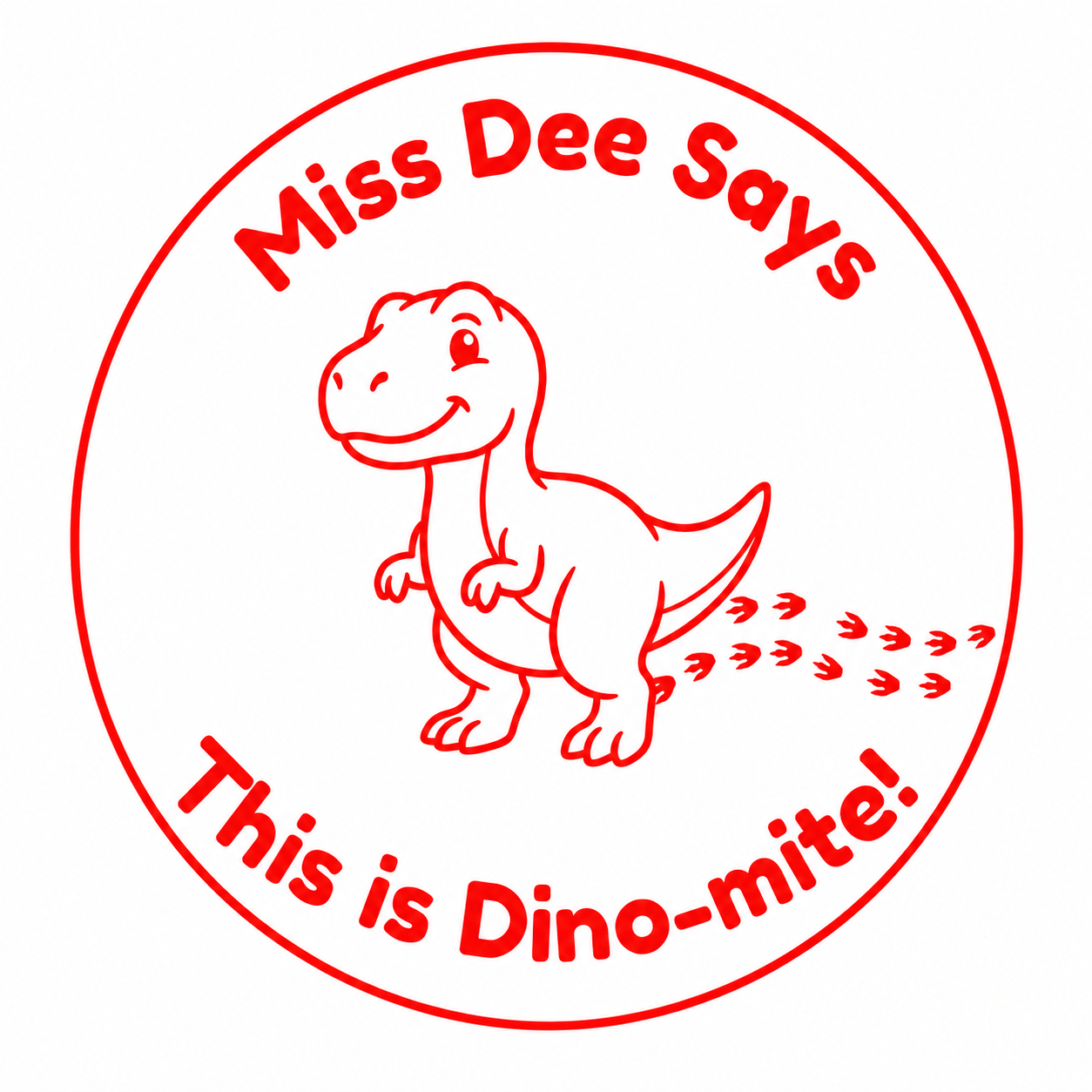 Personalised Teacher Stamp | This is Dino-mite! 🦖✨