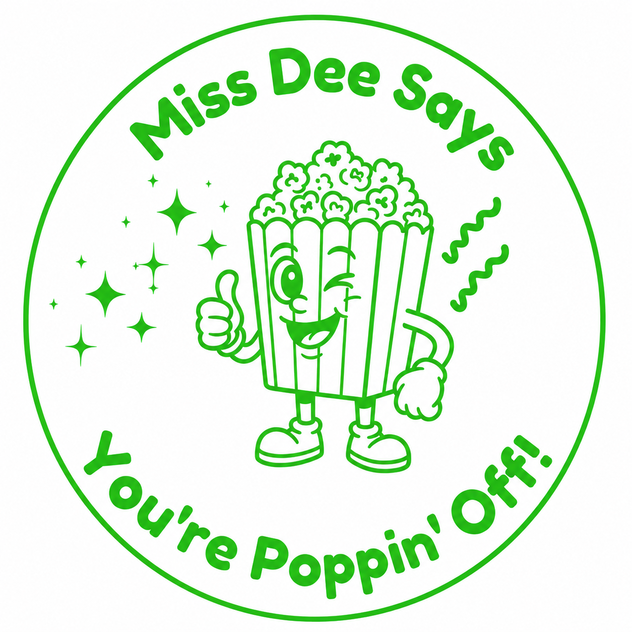 Personalised Teacher Stamp | You're Poppin' Off! 🍿✨