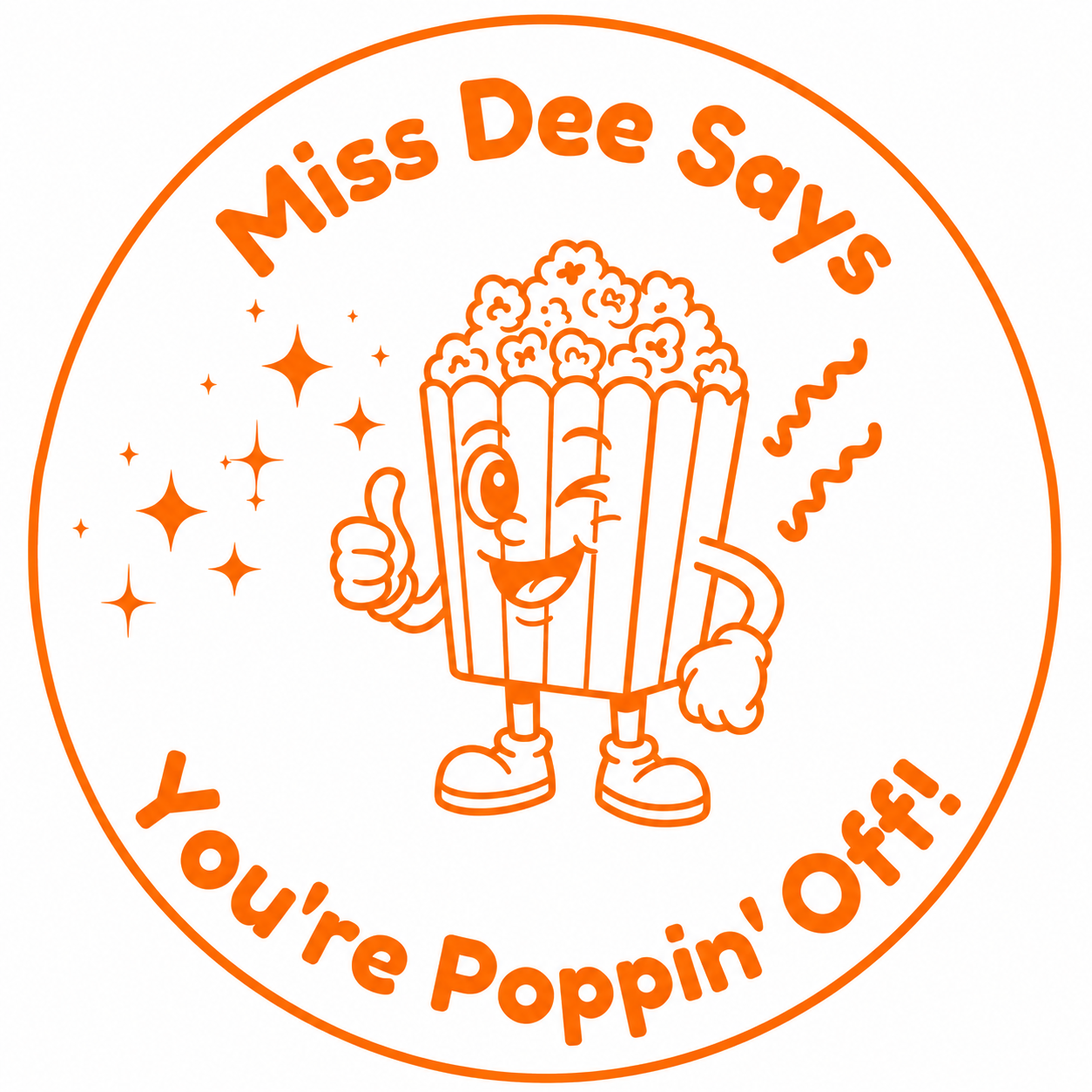 Personalised Teacher Stamp | You're Poppin' Off! 🍿✨