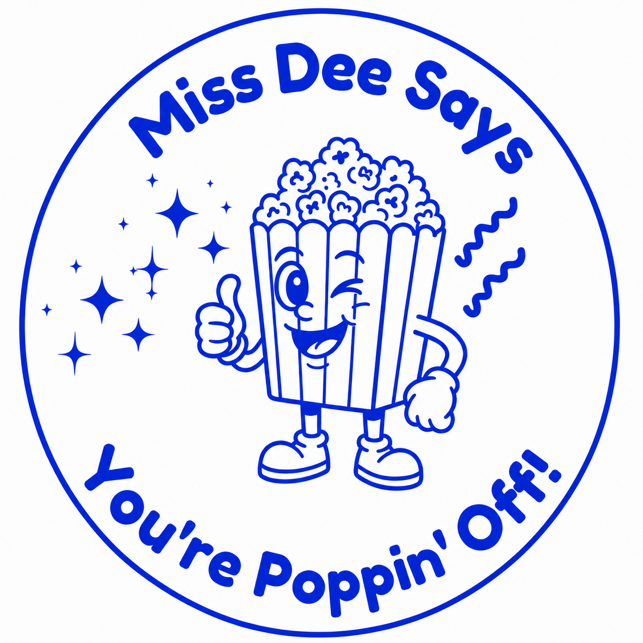 Personalised Teacher Stamp | You're Poppin' Off! 🍿✨