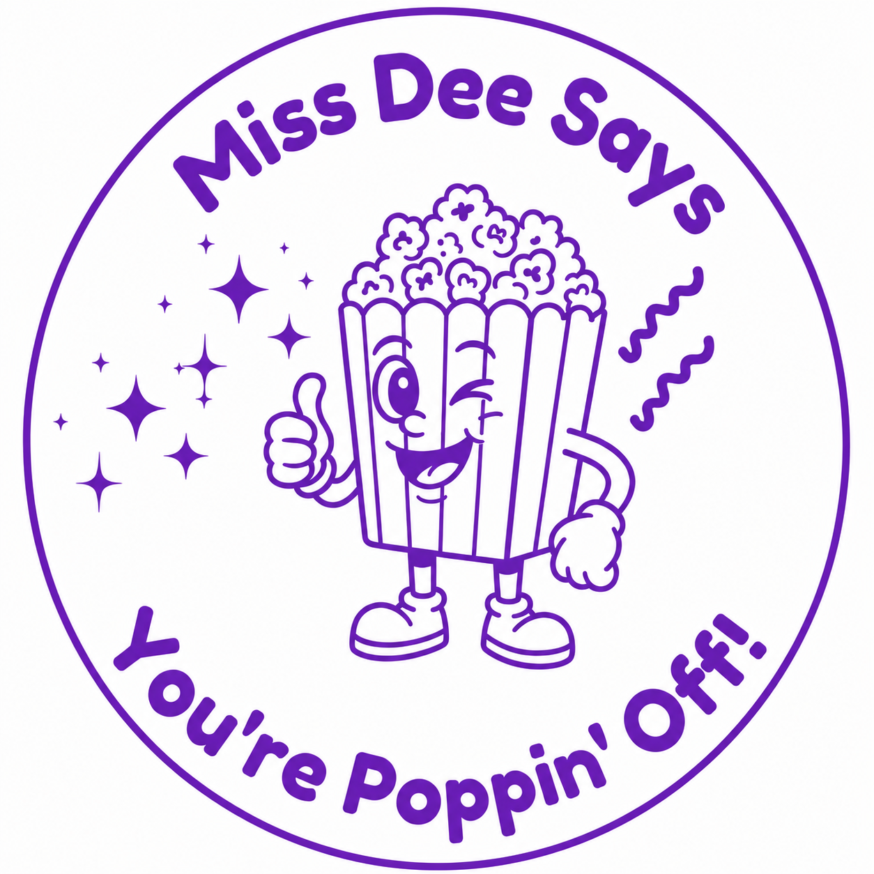 Personalised Teacher Stamp | You're Poppin' Off! 🍿✨