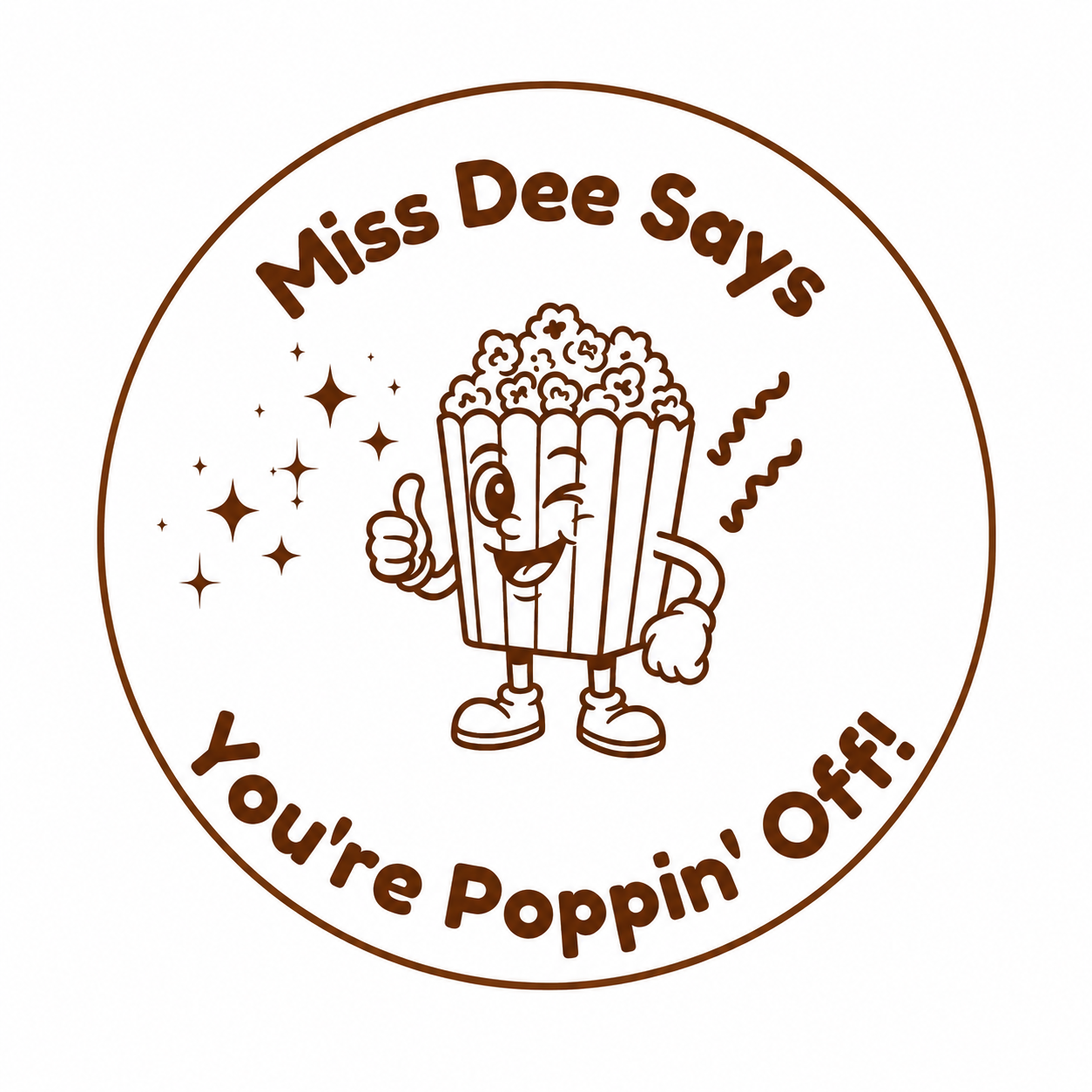 Personalised Teacher Stamp | You're Poppin' Off! 🍿✨