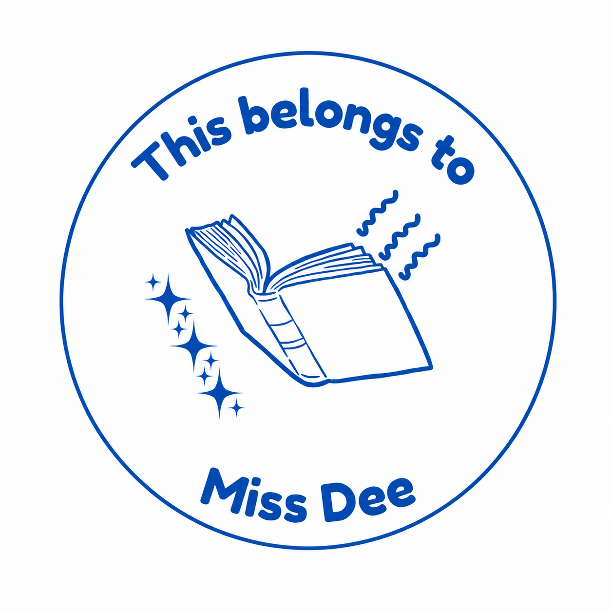📚 Personalised Teacher Book Stamp | This Belongs to...