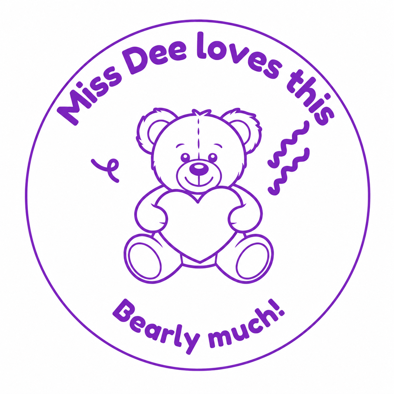 Personalised Teacher Stamp | Miss Loves This Beary Much! 🐻🤎