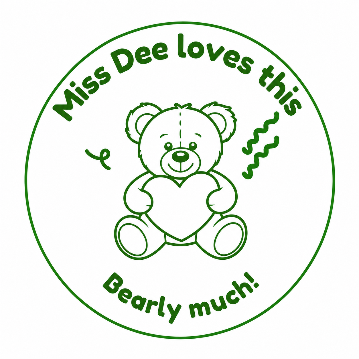 Personalised Teacher Stamp | Miss Loves This Beary Much! 🐻🤎