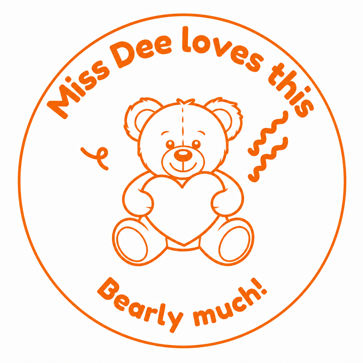 Personalised Teacher Stamp | Miss Loves This Beary Much! 🐻🤎