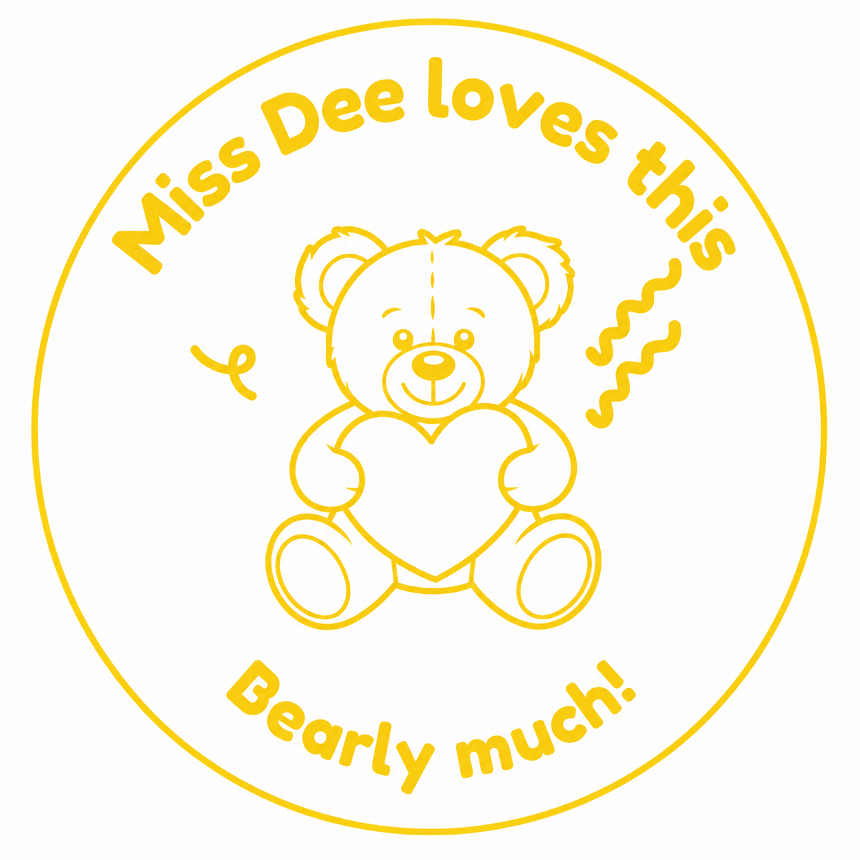 Personalised Teacher Stamp | Miss Loves This Beary Much! 🐻🤎
