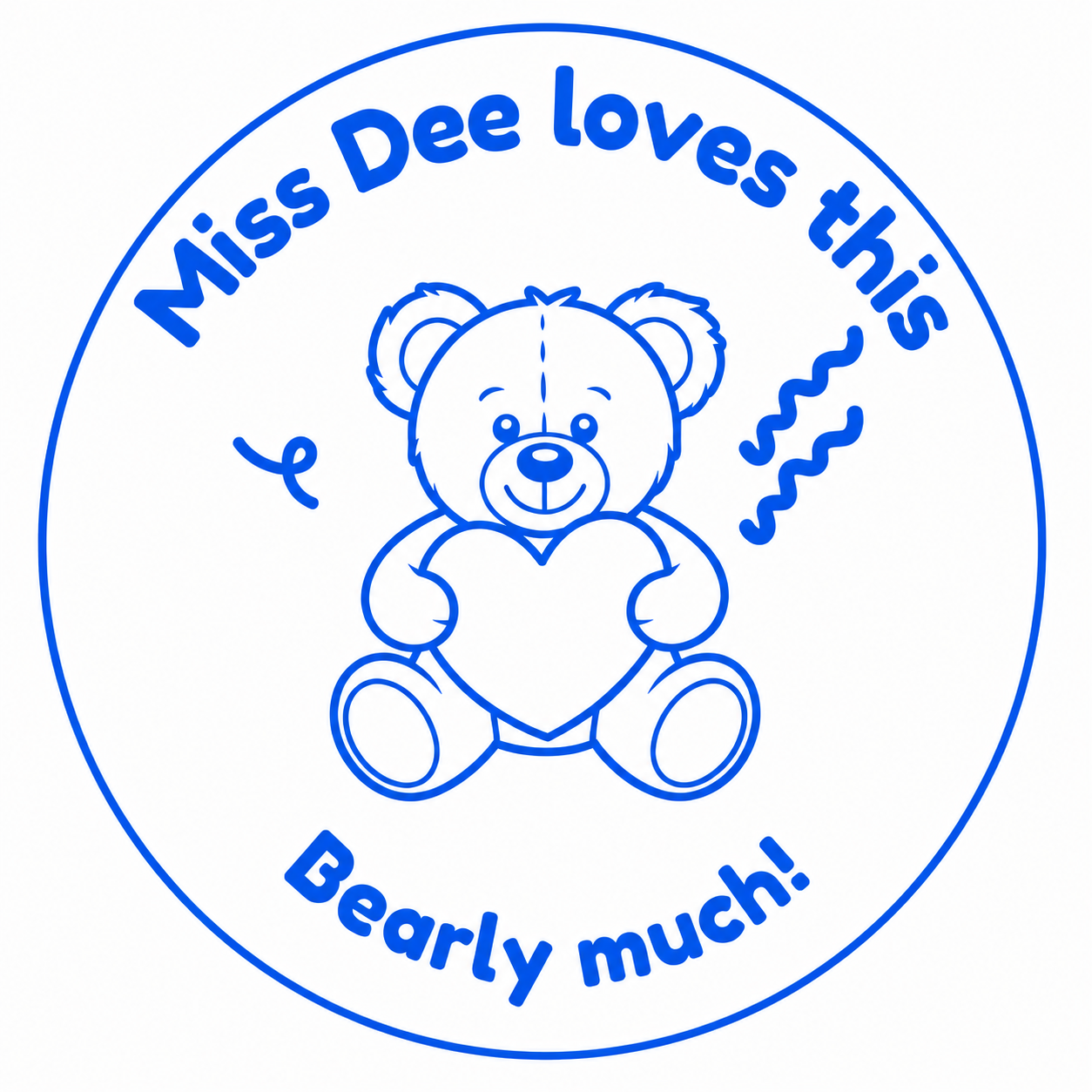Personalised Teacher Stamp | Miss Loves This Beary Much! 🐻🤎