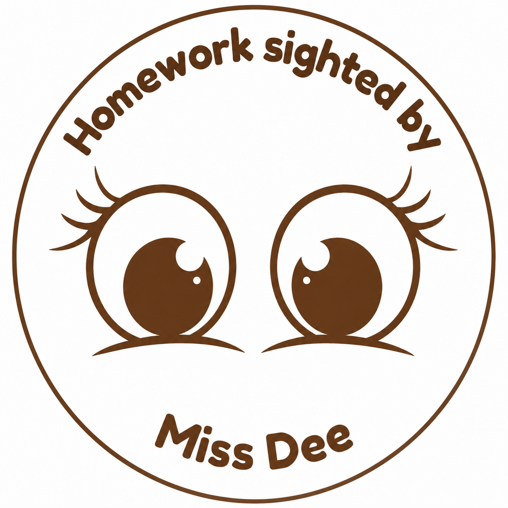 Personalised Teacher Stamp | Homework Sighted by Miss Dee 📚✍️