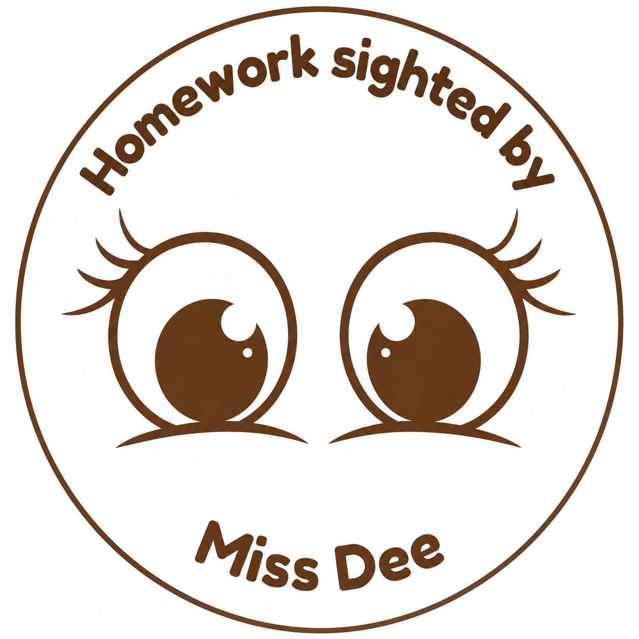 Personalised Teacher Stamp | Homework Sighted by Miss Dee 📚✍️