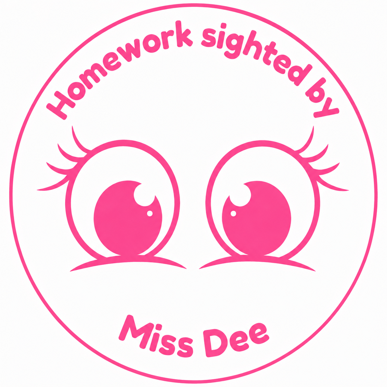 Personalised Teacher Stamp | Homework Sighted by Miss Dee 📚✍️