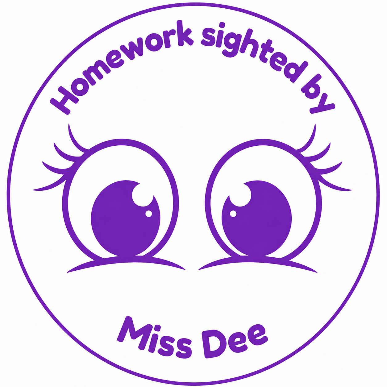 Personalised Teacher Stamp | Homework Sighted by Miss Dee 📚✍️
