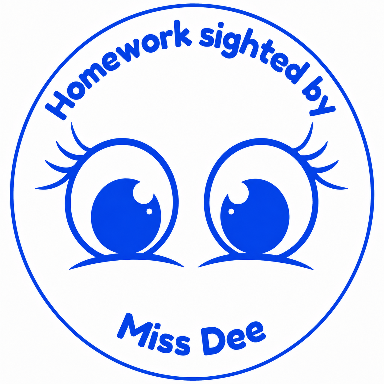 Personalised Teacher Stamp | Homework Sighted by Miss Dee 📚✍️