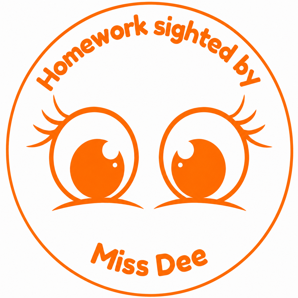 Personalised Teacher Stamp | Homework Sighted by Miss Dee 📚✍️