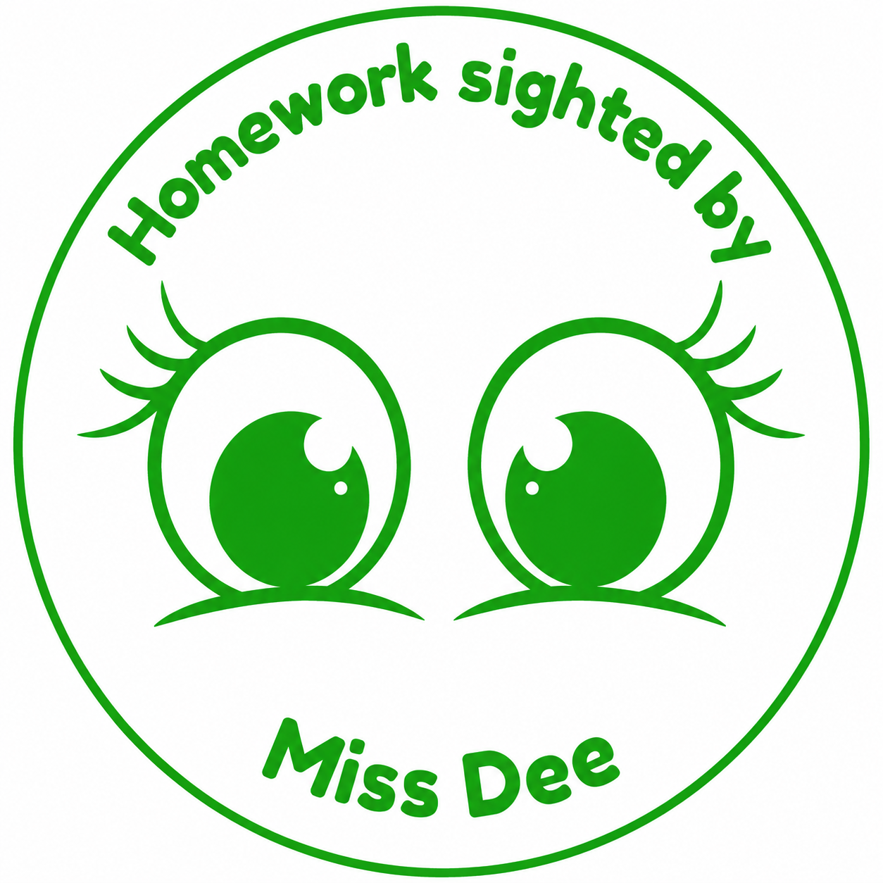 Personalised Teacher Stamp | Homework Sighted by Miss Dee 📚✍️