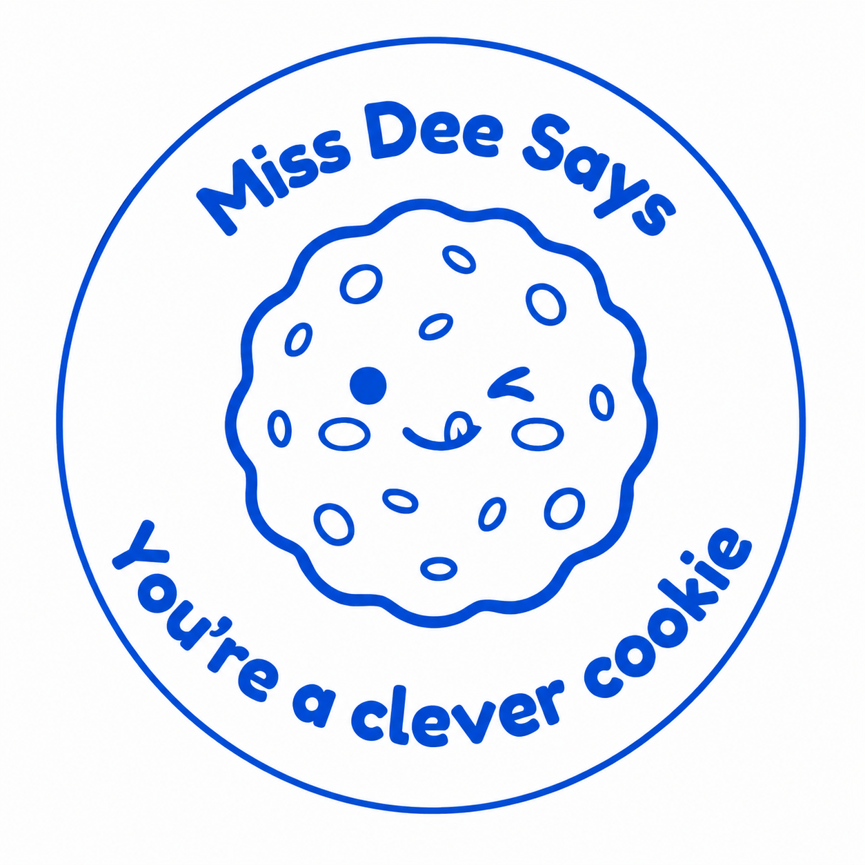 Personalised Teacher Stamp | Miss Dee Says... You're a Clever Cookie! 🍪🤎