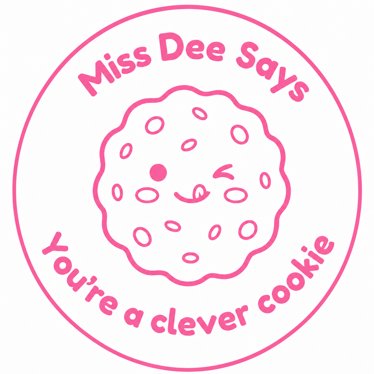 Personalised Teacher Stamp | Miss Dee Says... You're a Clever Cookie! 🍪🤎