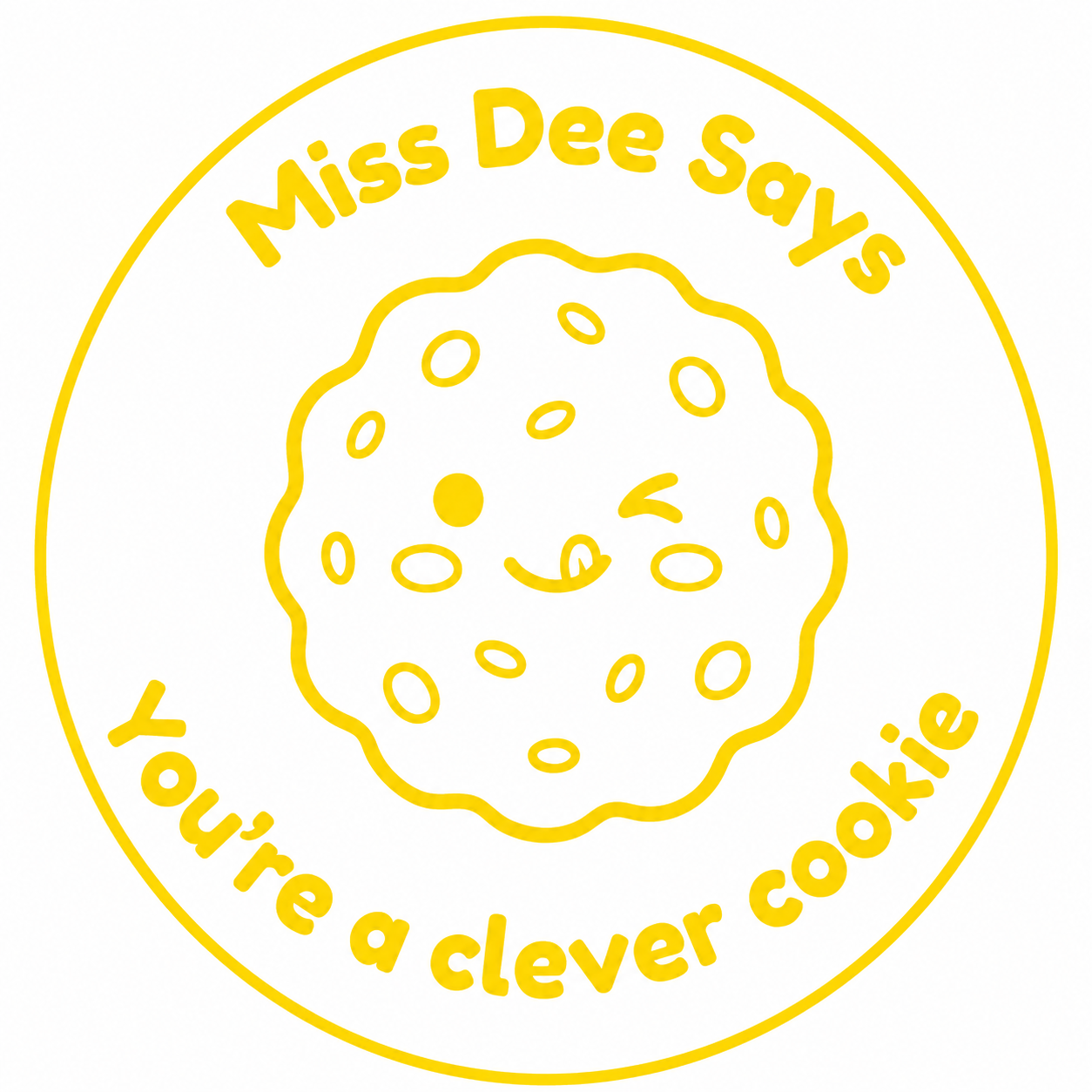Personalised Teacher Stamp | Miss Dee Says... You're a Clever Cookie! 🍪🤎