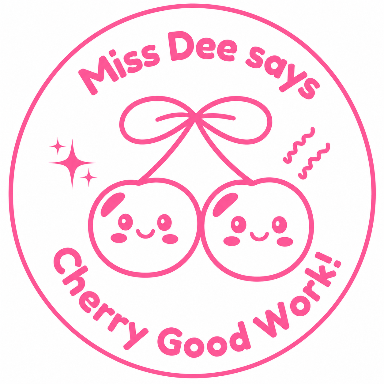 Personalised Teacher Stamp | Cherry Good Work