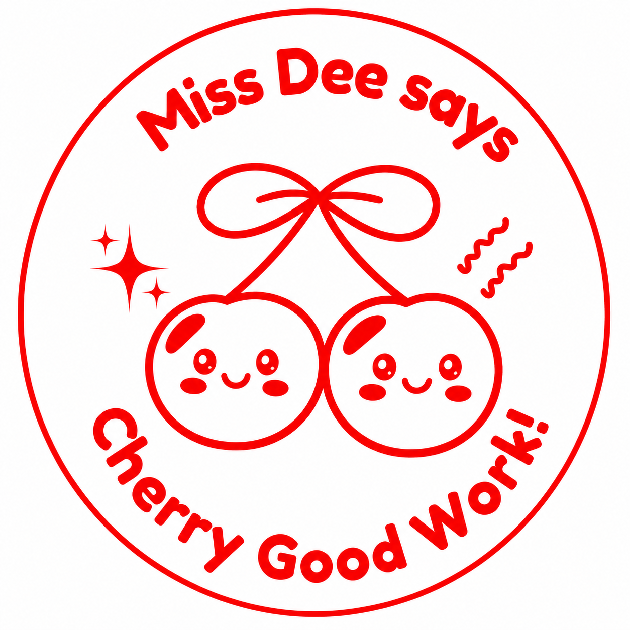 Personalised Teacher Stamp | Cherry Good Work