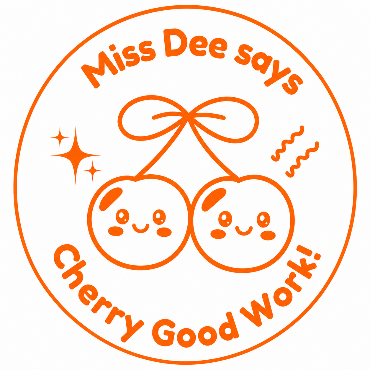 Personalised Teacher Stamp | Cherry Good Work