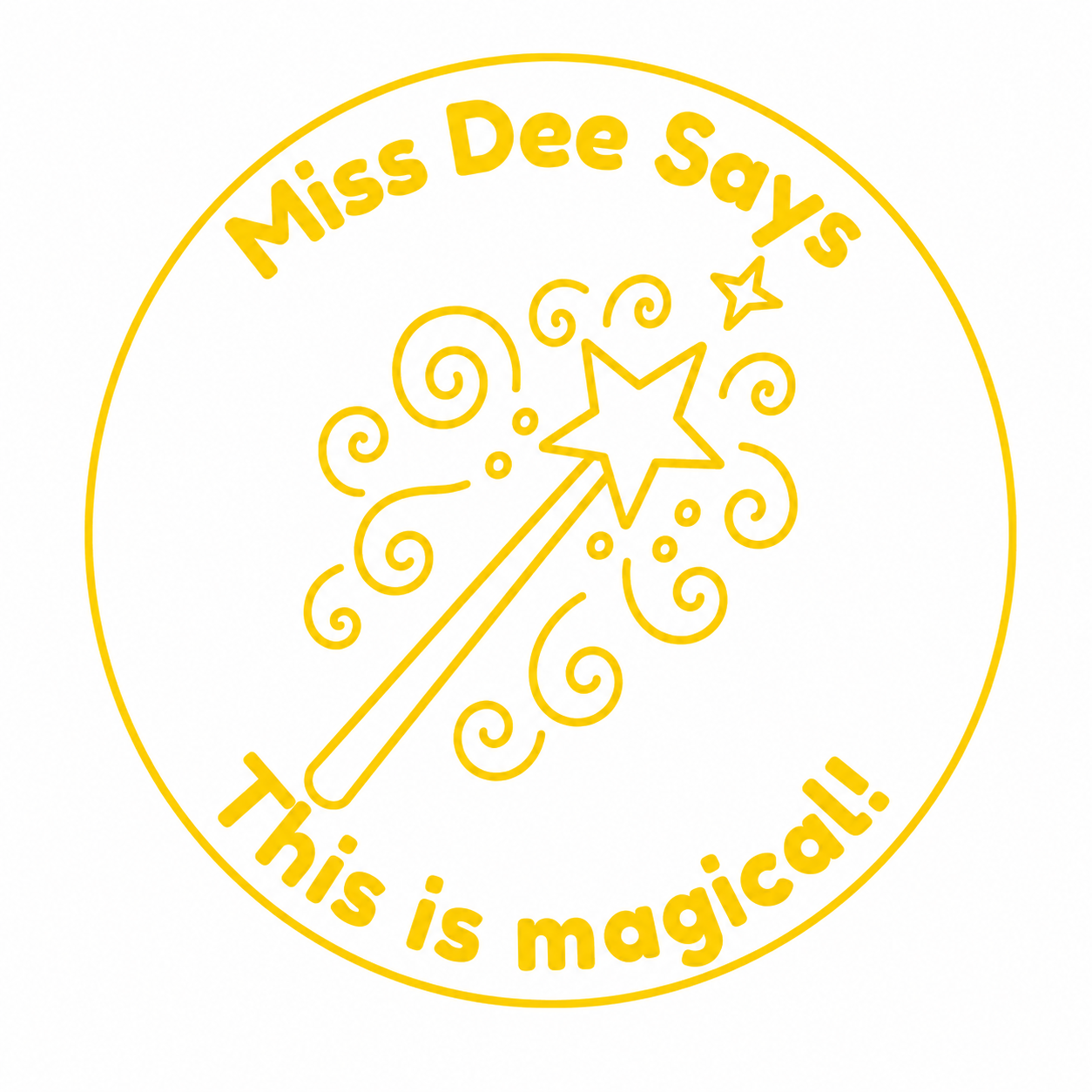 Personalised Teacher Stamp | Miss Dee Says... This is Magical!