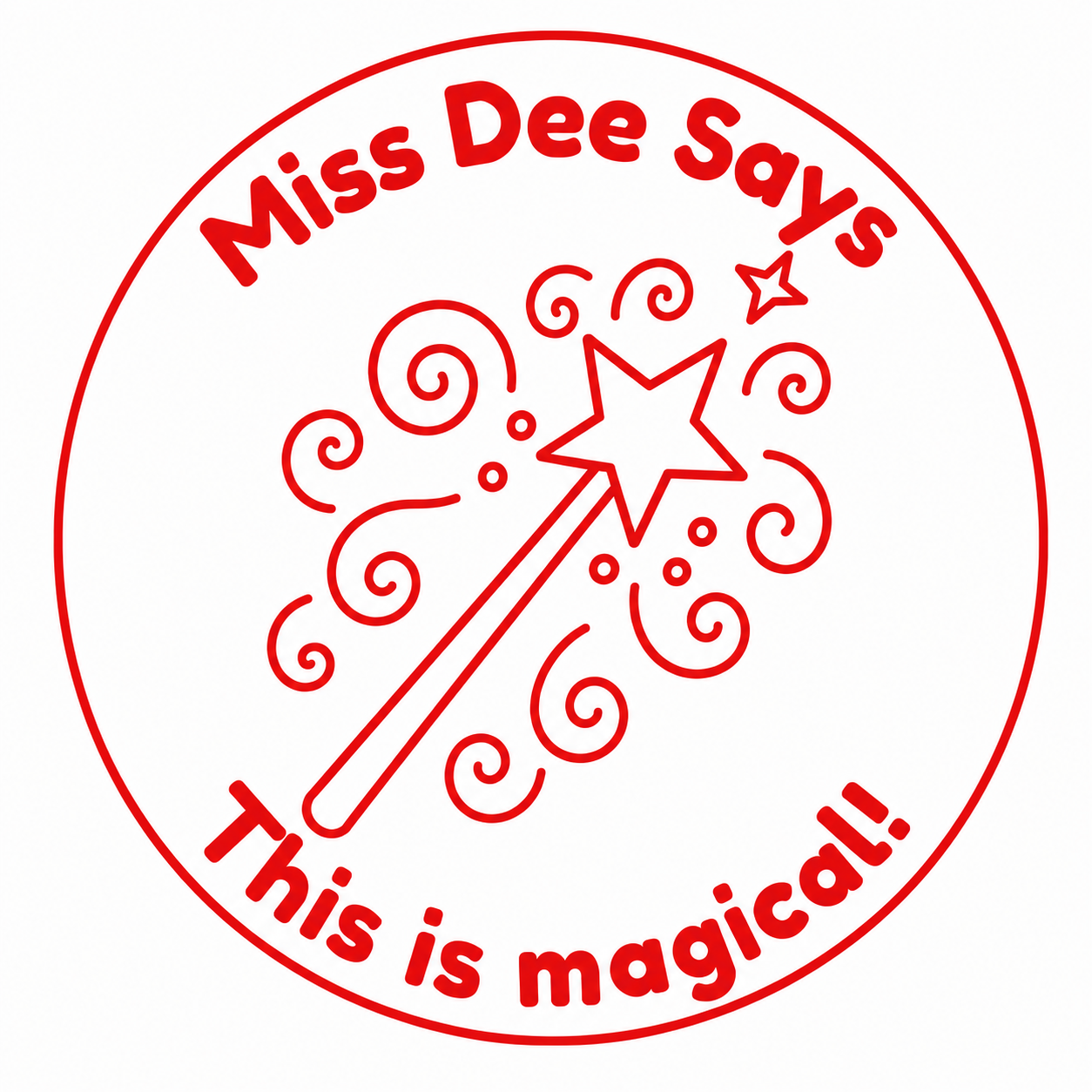 Personalised Teacher Stamp | Miss Dee Says... This is Magical!