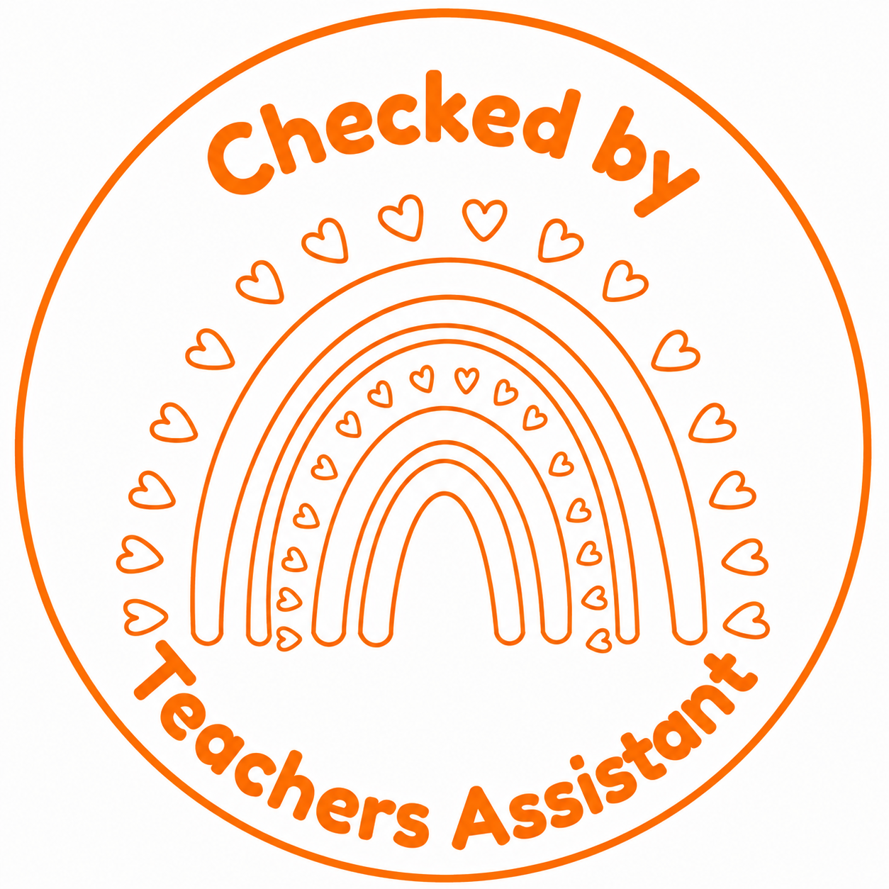 🌈 Personalised Teacher Assistant Stamp | Checked By Teacher's Assistant ✨
