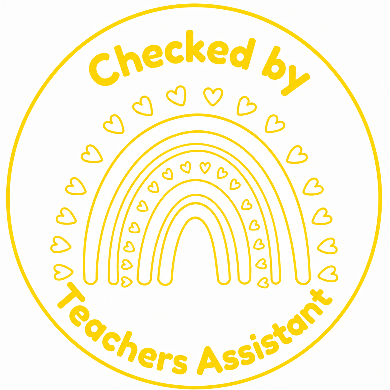 🌈 Personalised Teacher Assistant Stamp | Checked By Teacher's Assistant ✨