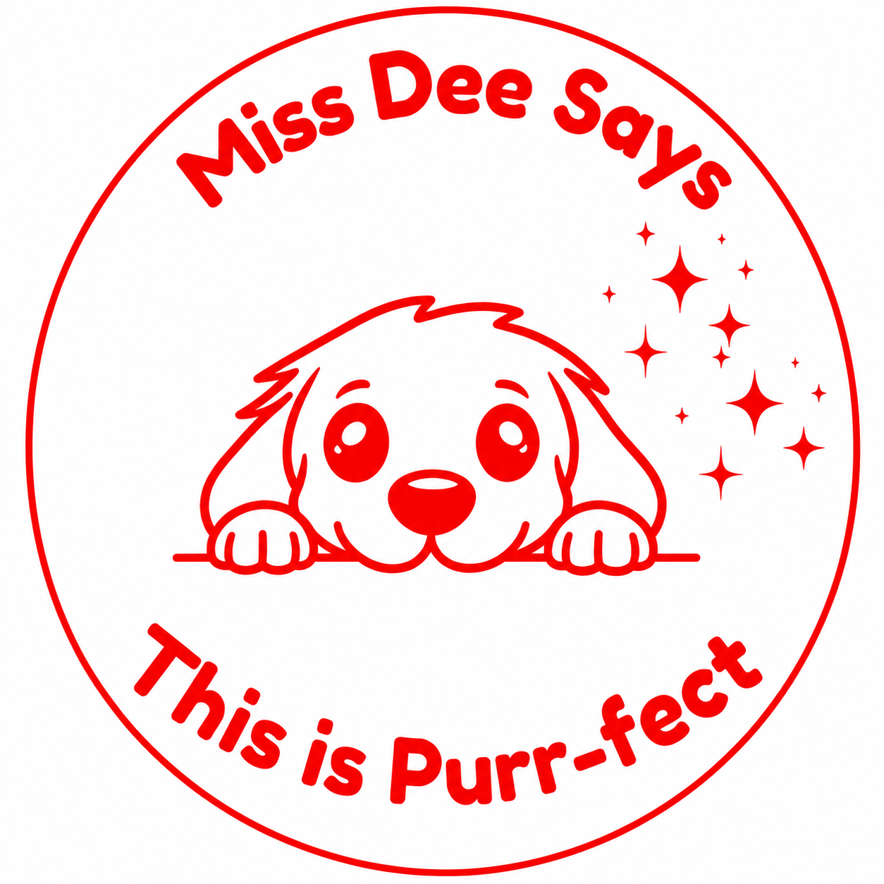 Personalised Teacher Stamp | This is Purr-fect! 🐱✨