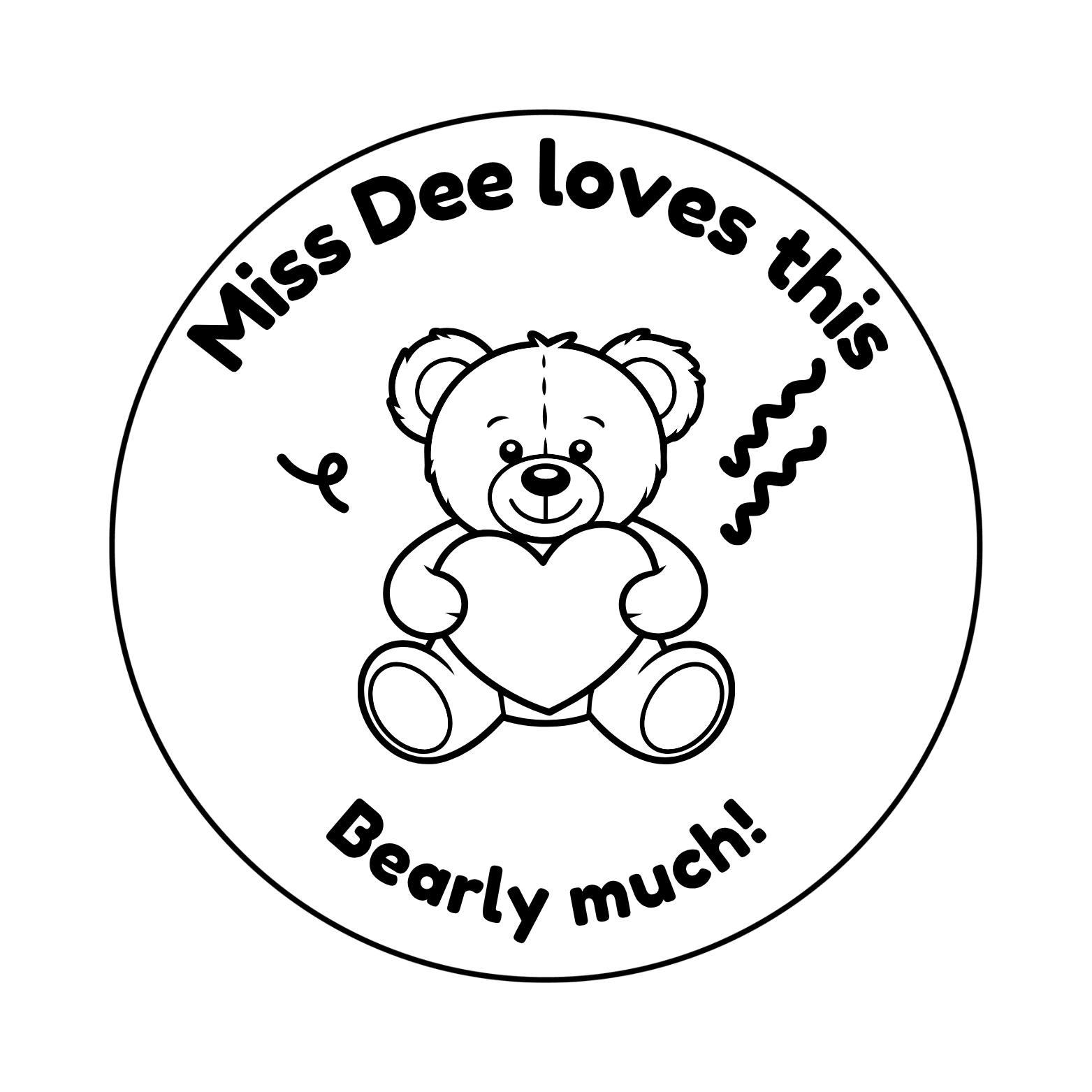 Personalised Teacher Stamp | Miss Loves This Beary Much! 🐻🤎