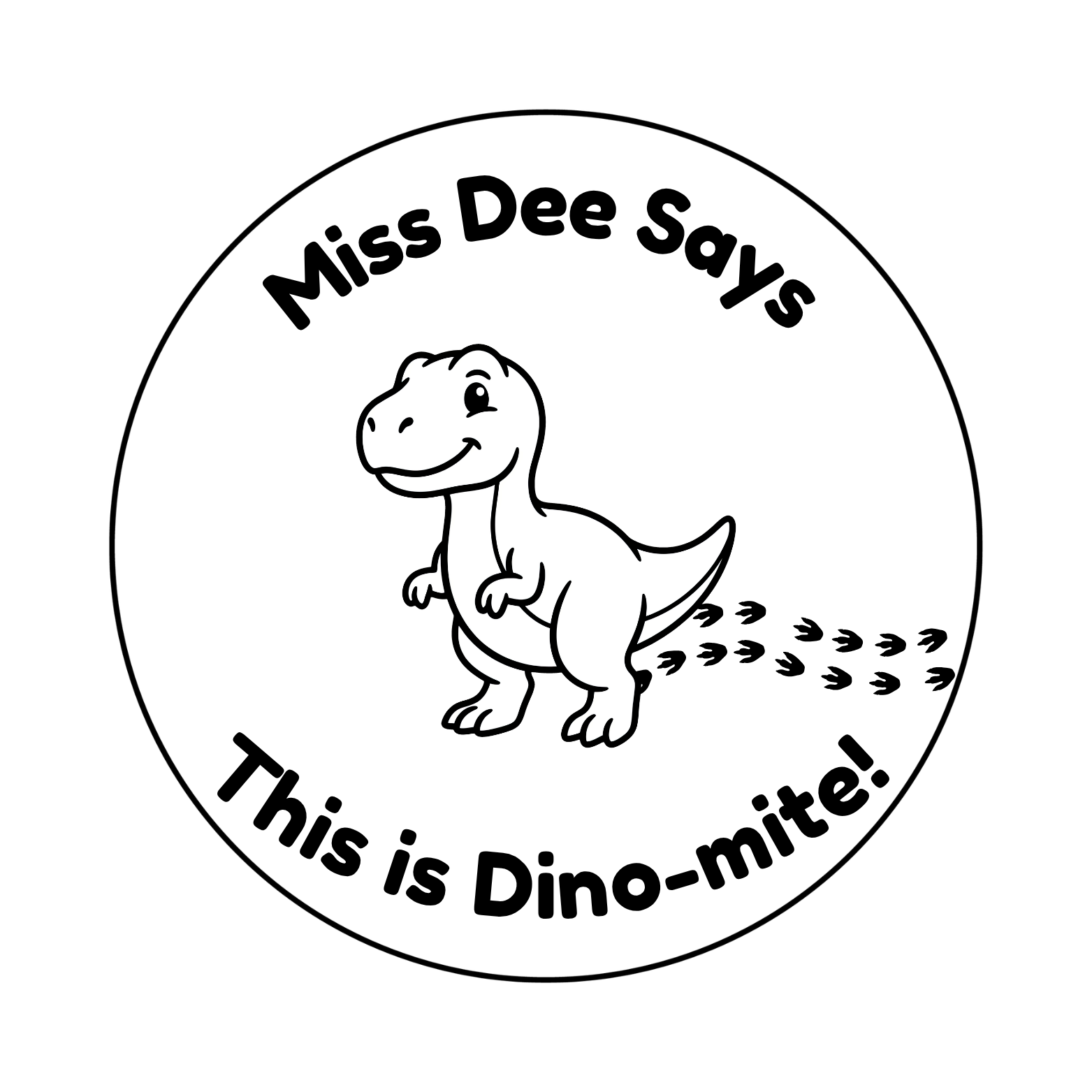 Personalised Teacher Stamp | This is Dino-mite! 🦖✨