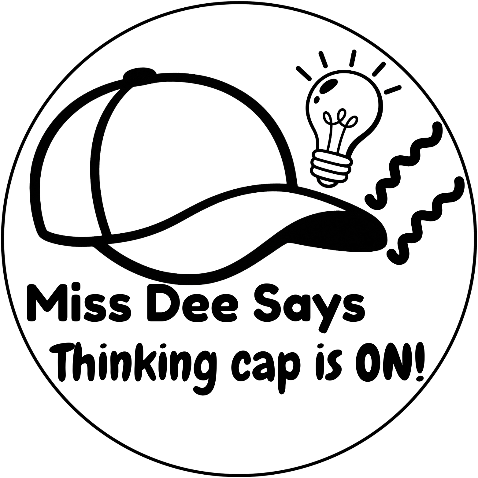 Personalised “Thinking Cap Is On!” Teacher Stamp