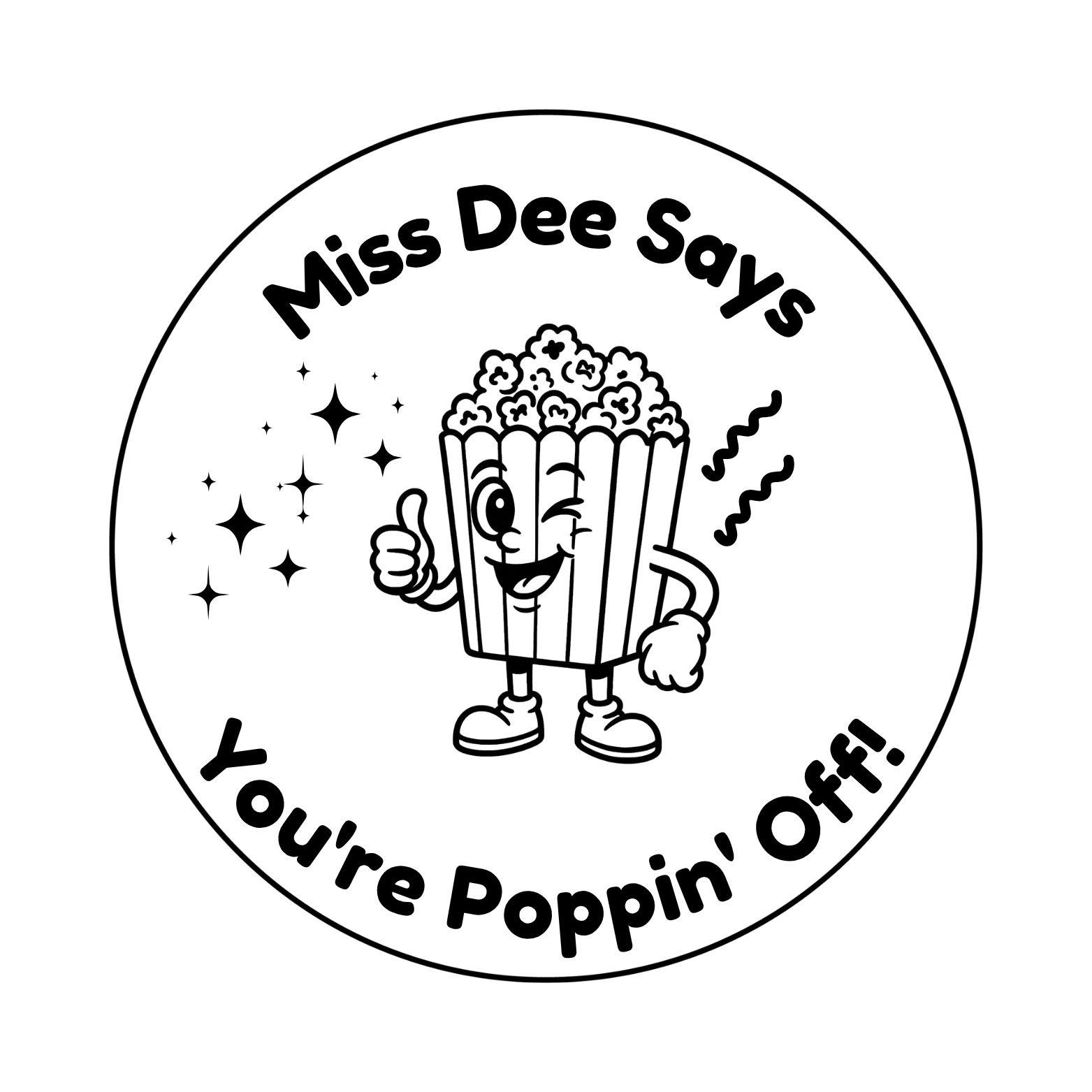 Personalised Teacher Stamp | You're Poppin' Off! 🍿✨
