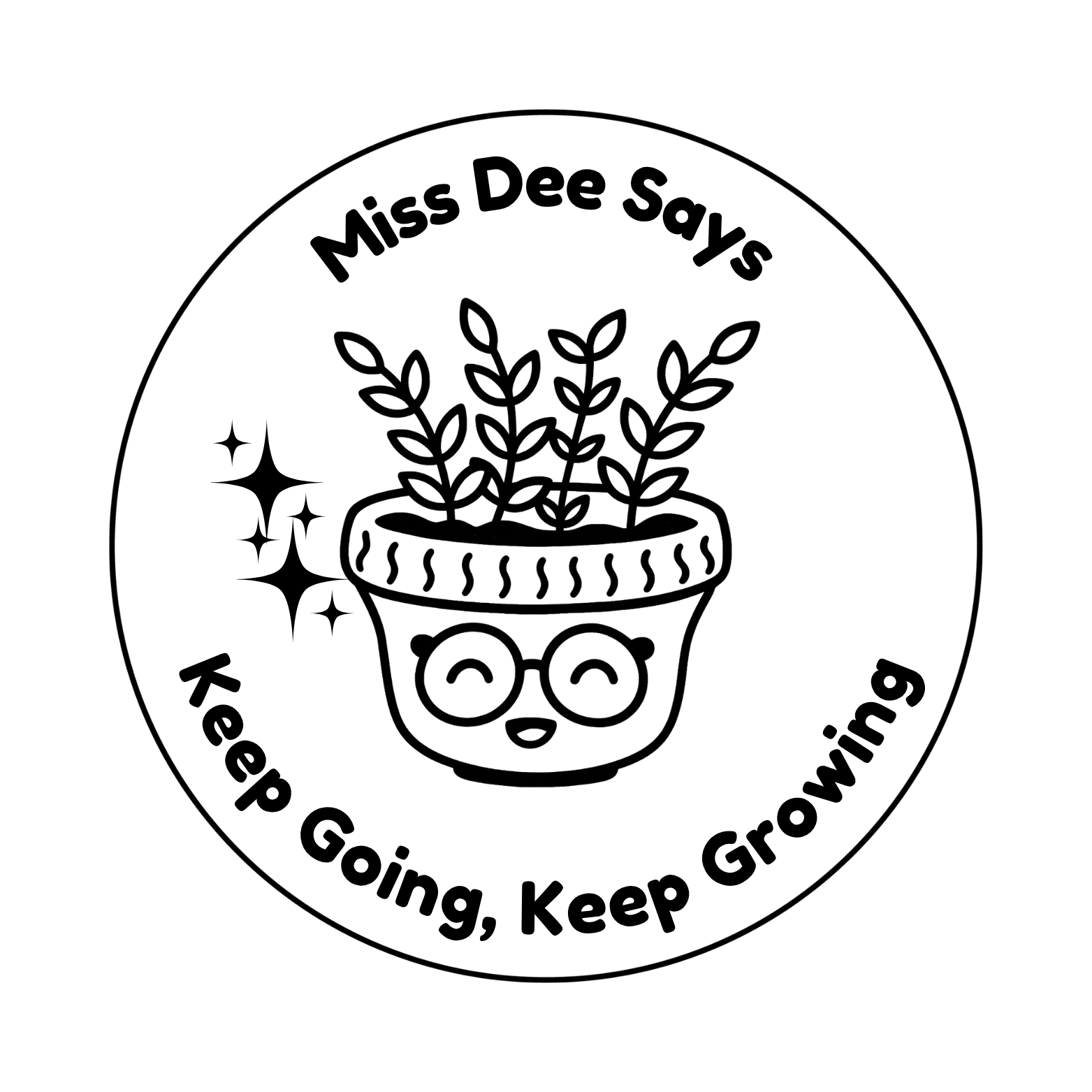 🌱 Personalised Teacher Stamp | Miss Dee Says... Keep Going, Keep Growing! ✨