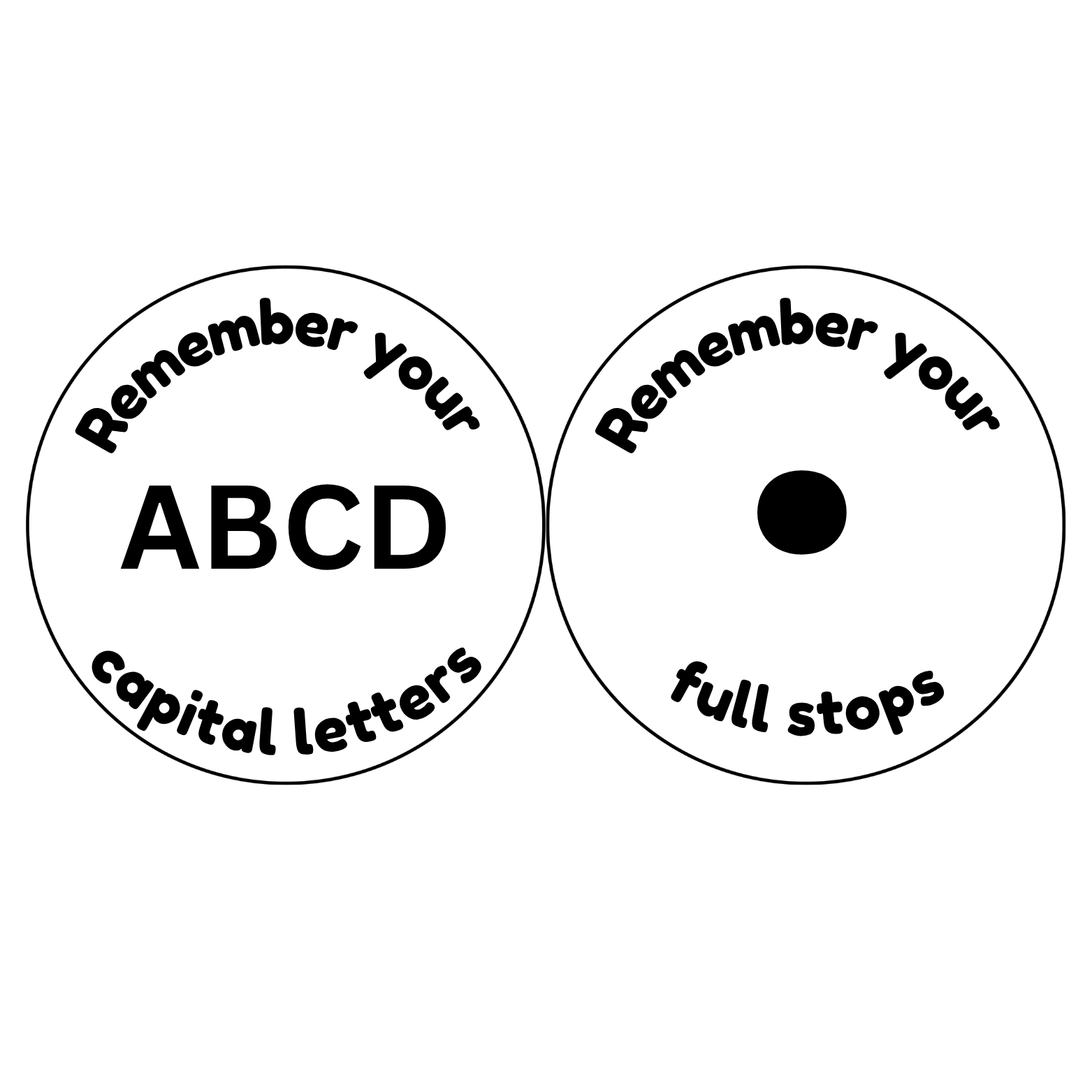 Remember Your Capitals & Full Stops Teacher Stamp Set