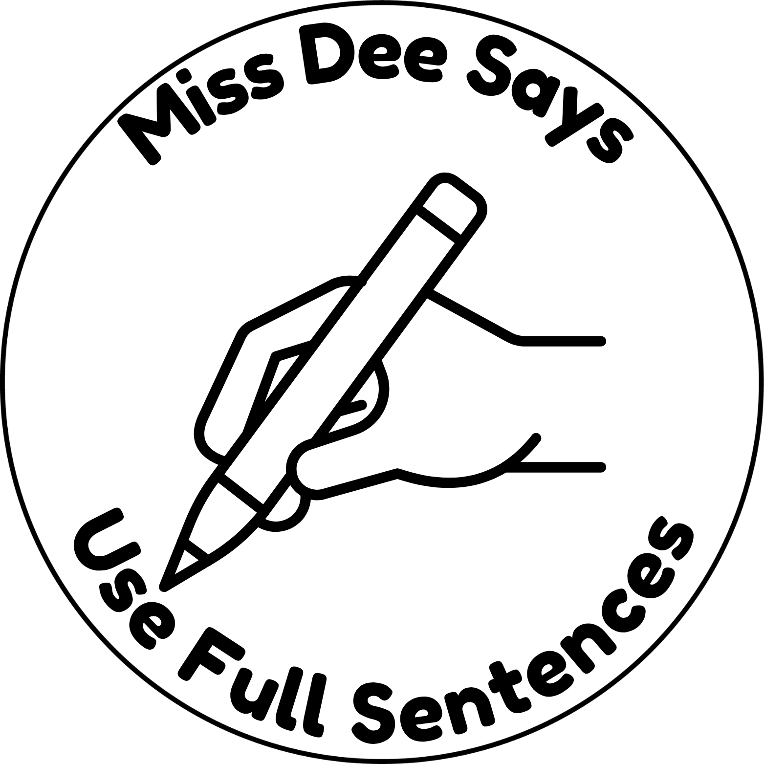 Personalised "Use Full Sentences" Teacher Stamp | Custom Teacher Feedback Stamp