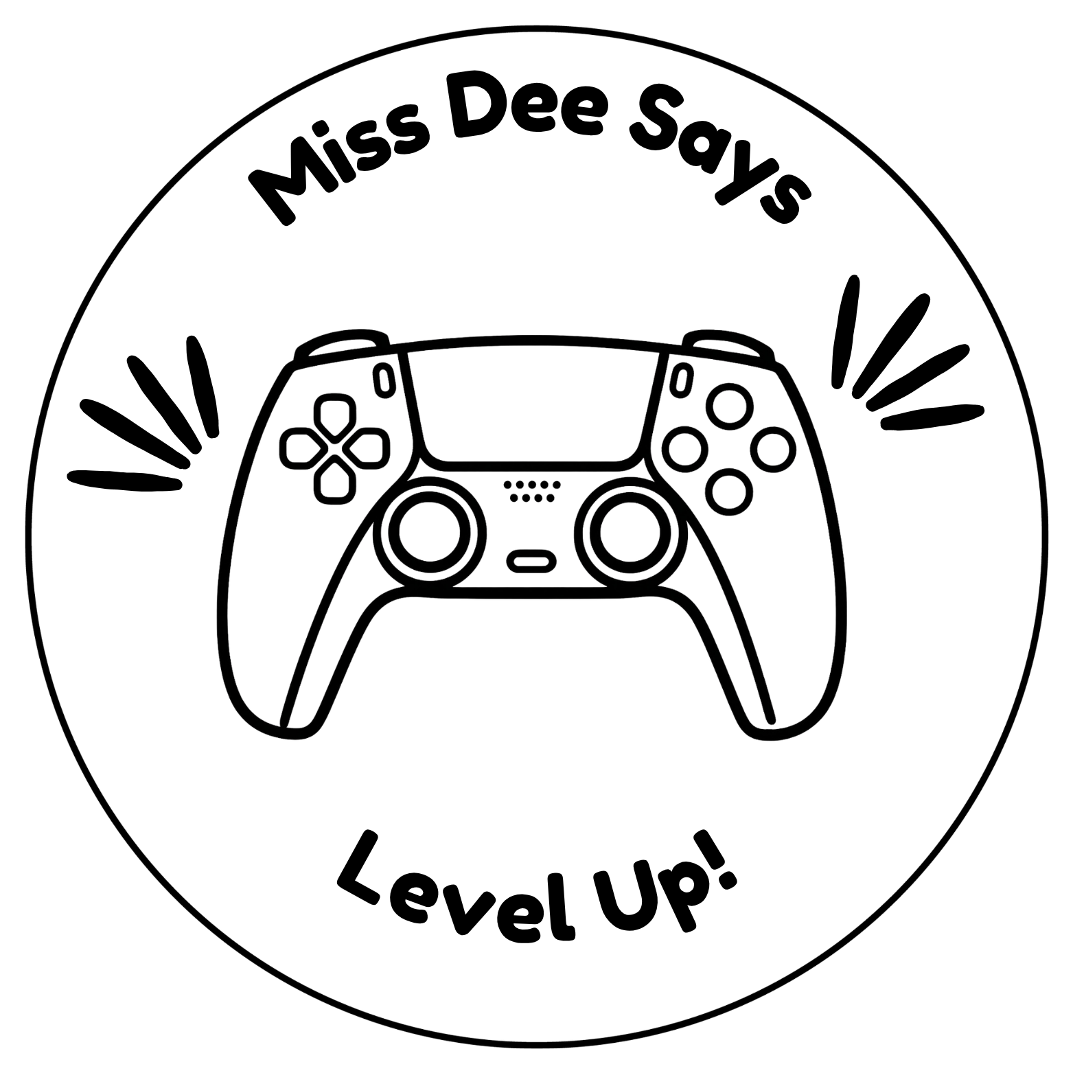 🎮 Personalised "Miss Dee Says: Level Up!" Teacher Stamp | Gamer Reward Stamp for Student Work