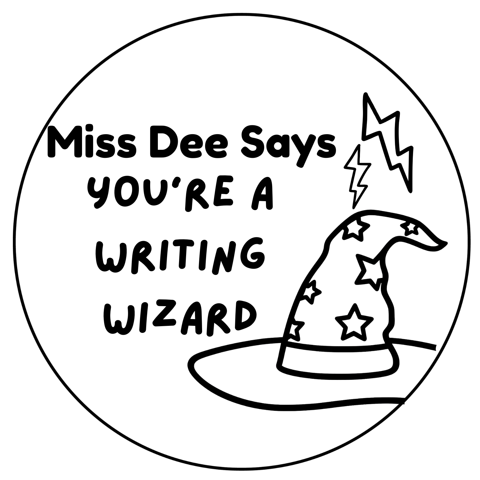 Writing Wizard Teacher Stamp | Personalised Classroom Reward Stamp