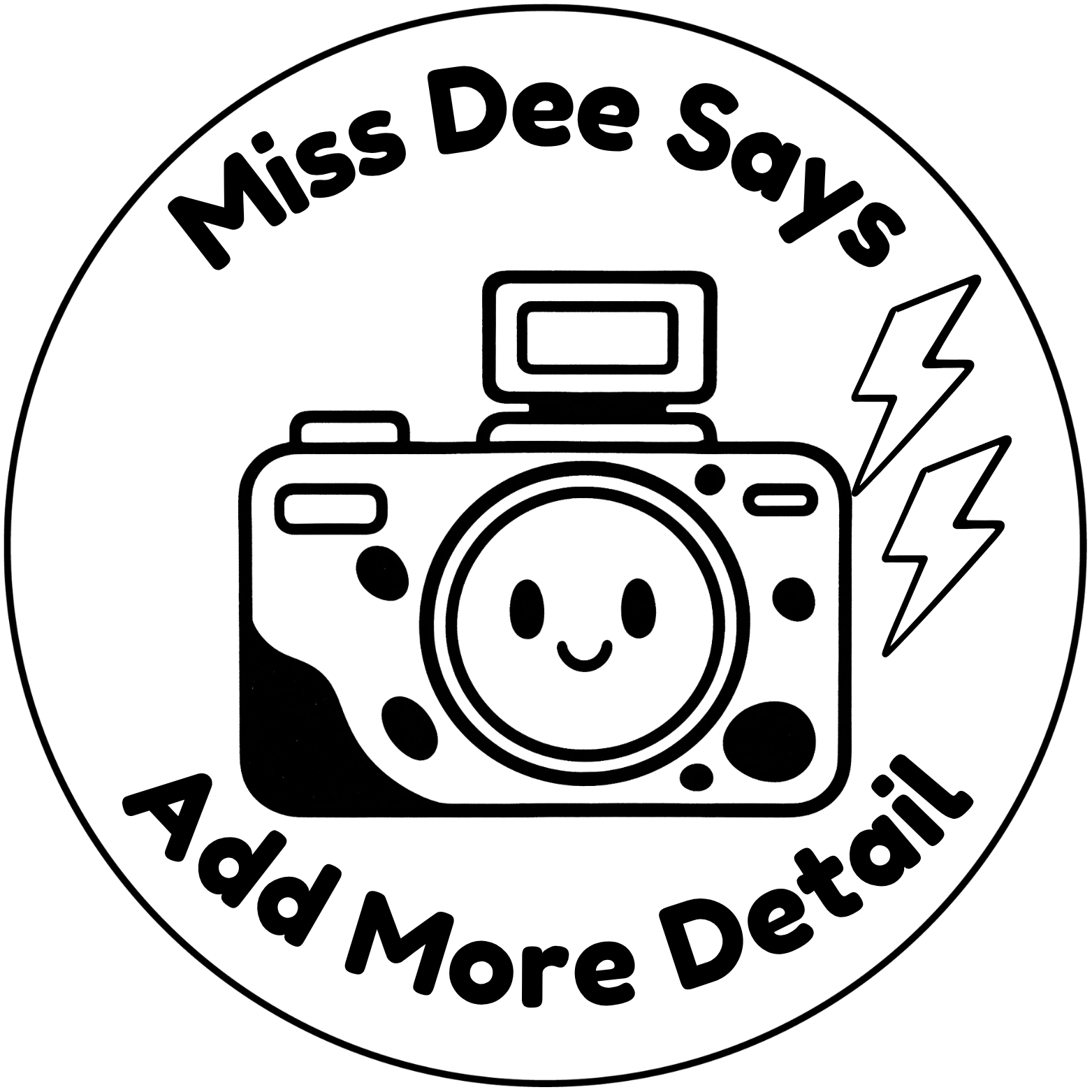 Personalised "Miss Dee Says – Add More Detail" Teacher Stamp | Self-Inking Classroom Feedback Stamp