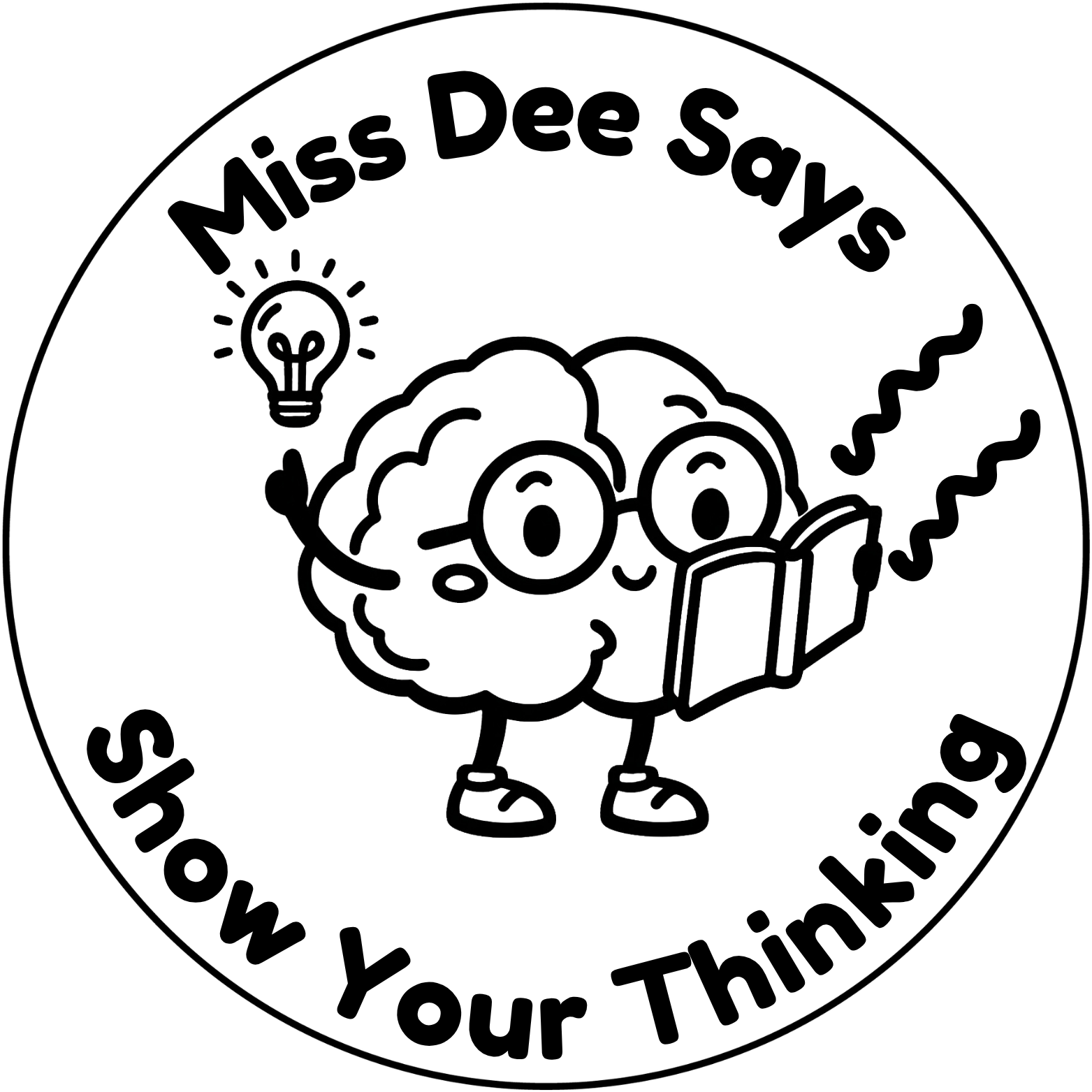 Personalised "Show Your Thinking" Teacher Stamp | Custom Teacher Feedback Stamp