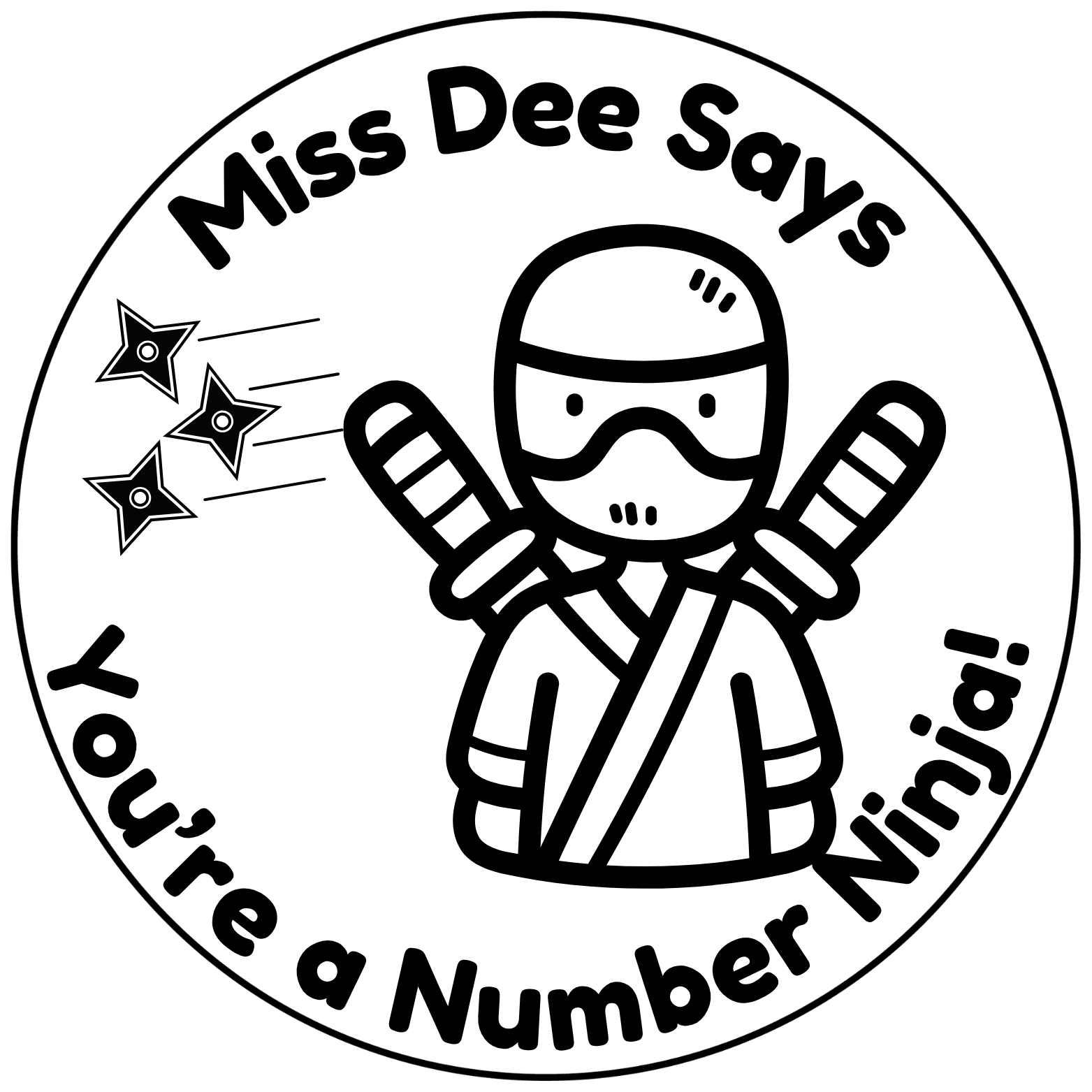 You're a Number Ninja! | Personalised Teacher Self-Inking Stamp