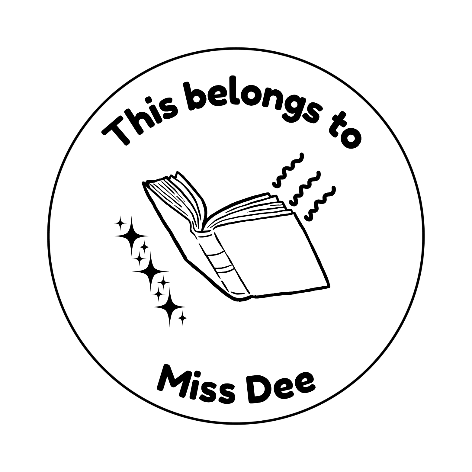 📚 Personalised Teacher Book Stamp | This Belongs to...