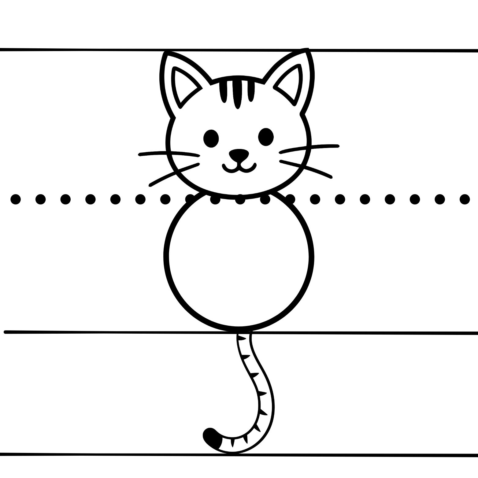 🐱 Cat Handwriting Guide Stamp 🐱✍️