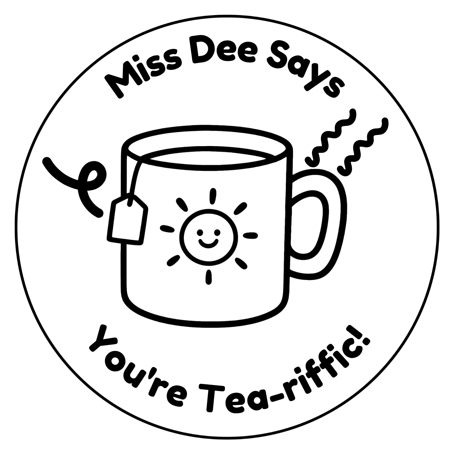 You're Tea-riffic! | Personalised Teacher Reward Stamp